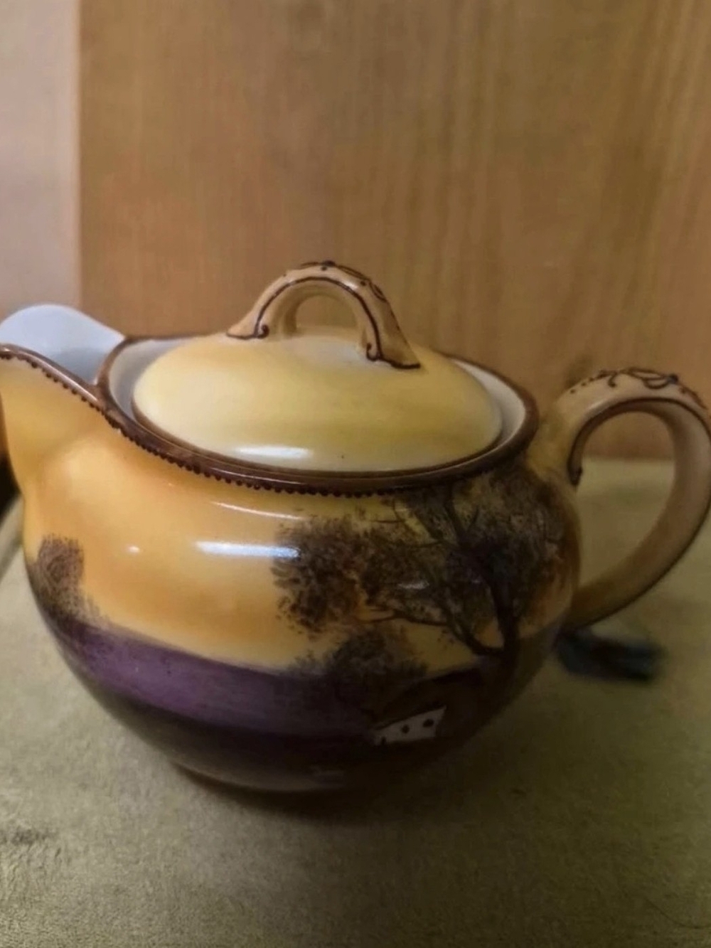 Vintage Noritake "Tree in the Meadow" Teapot (1920s Antique )